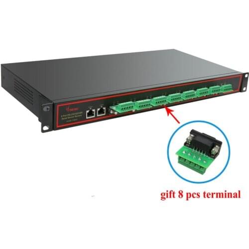 Industrial Grade 8 Port RS232 Serial to Ethernet Converter RS232 RS485 RS422 to Ethernet transmission equipment