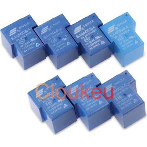 Relay SLA-05VDC 09VDC 12VDC 24VDC 48VDC-SL-A -C 30A 4pin 5pin 6pin T90
