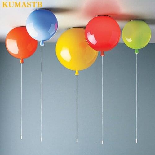 Dia25cm/30cm Color Balloon Ceiling Lights Creative Restaurant Bedroom Light Children Room Decoration Balloon LED Ceiling Lamps