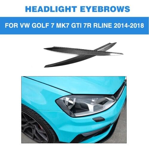 Car Light Eyebrows Headlight Eyelids For Volkswagen VW Golf 7 VII MK7 GTI R-LINE 2014 - 2017 Carbon Fiber / Plastic