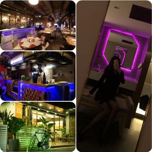 LED Strip Lights Color Changing Waterproof Lamp Flexible Tape Diode Bluetooth RGB 5050 SMD 2835 16.4ft DC 12V For Home