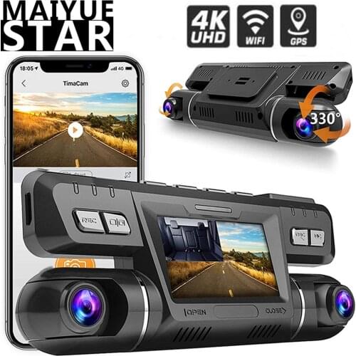 4K Dash Cam Front And Built-in 1080P Dual-Lens Car DVR WiFi/GPS/ADAS Sony Sensor Night Vision Video Recorder For Car/Truck/Taxi