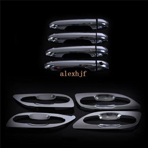 High-quality ABS Plating Door Handle + Bowl Case For Toyota Highlander 2014~2018, seamless fit, 16pcs/set for 1 car