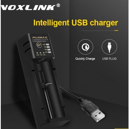 VOXLINK battery charger 18650 Smart charging USB micro Plug 26650 21700 22650 14500 26500 Li-ion Rechargeable Battery charger