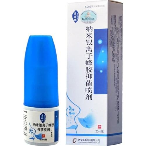 1pc Nano Silver Ion Propolis Antibacterial Spray Bottle Anti-snore Apparatus Health Nasal Cure Rhinitis Sinusitis Nose Spray