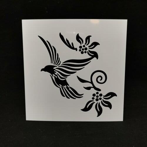 13*13 Bird Layering Stencils for Diy scrapbook/photo album Decorative Embossing coloring,painting stencil,home decor