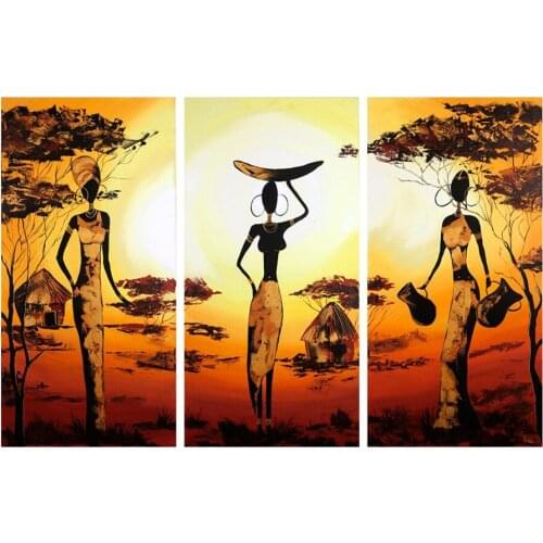 3pcs square/Round living room diamond embroidery Abstract woman Cross Stitch full Rhinestone mosaic decoration diamond painting