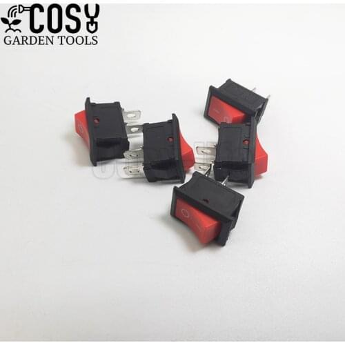 5 PCS/LOT KCD1 2 Pin 21*15mm Snap-in ON-OFF Boat Car Rocker Button Switch 6A/250V AC 10A/125V AC With Red Power Switch