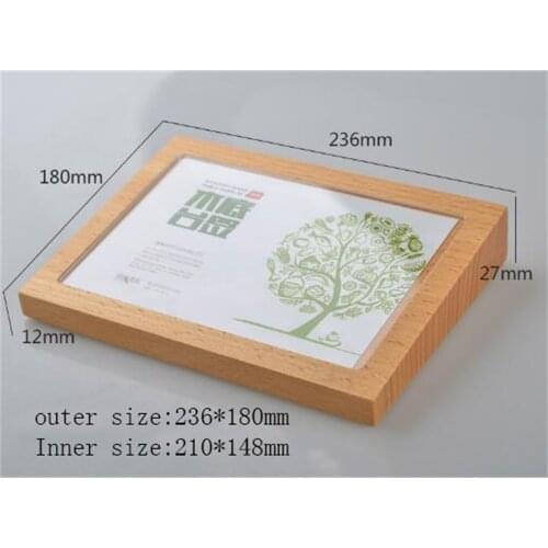 A5 Wooden desktop label function description poster price tag POP tag card holder frame tabletop