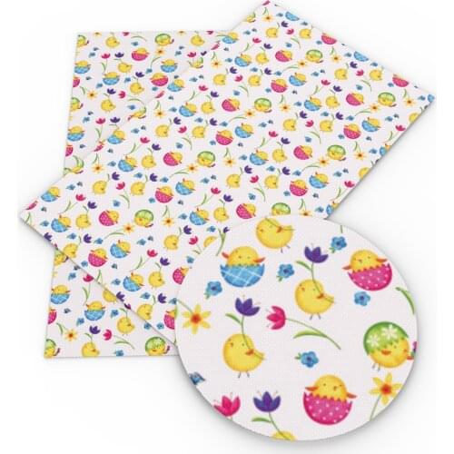 David accessories 20*33cm Easter Rabbit Synthetic Leather DIY Bow Materials Faux Leather Fabric Sheets Home Decoration,1Yc9852