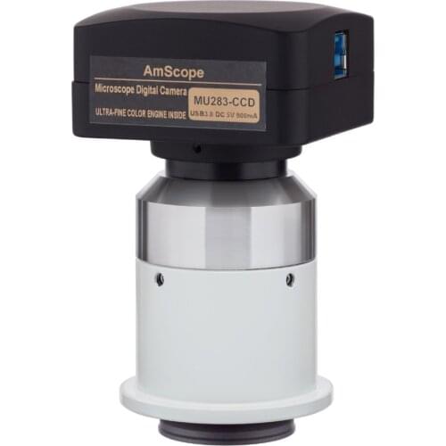 AmScope 2.8MP USB3.0 CCD Fluorescence Digital Camera for Nikon Microscopes MU283B-CCD-FL-NI07