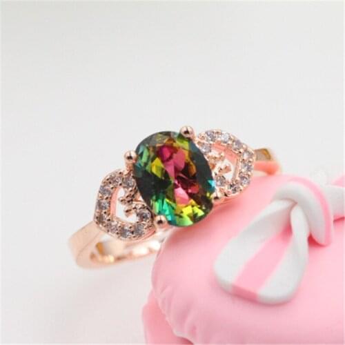 Free Shipping Fashion Jewelry 5 carat /3 carat Rose gold Color Austrian Crystal Eagagement Wedding ring for women Gift C015