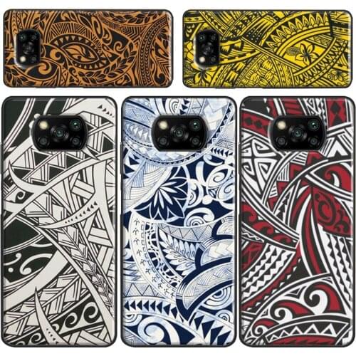 Maori Tribal Samoan Polynesian Print Case For Xiaomi Redmi Note 7 8 9 Pro A 8T 9S 9C K30 Mi 10 Ultra Note 10 Lite POCO X3 F2