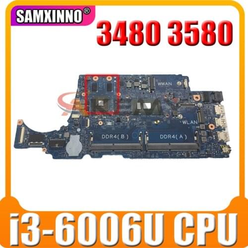 CN-0C6H2V 0C6H2V C6H2V For Dell Latitude 3480 3580 16852-1 laptop motherboard with i3-6006U 100% tested work