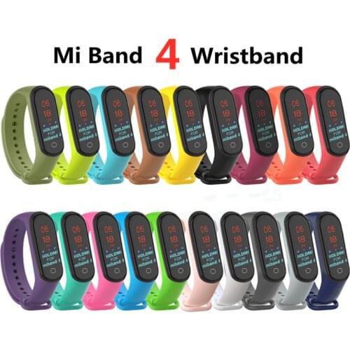 Colorful mi band 4 accessories pulseira miband 4 3 strap replacement silicone Wriststrap for xiaomi mi4 smart bracelet Wristband