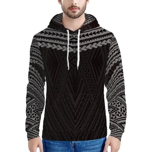 Dropshipping Men Windproof Warm Hoodies Polynesian Samoa style Print Custom 3D Mens Plus Size Casual Hooded Sweatshirt boy tops