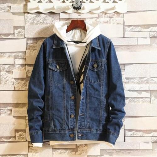 Denim Jacket men Autumn fashion Jeans Jacket Coat men Slim Fit Casual Coats outwear jeans jacket and coats 4XL