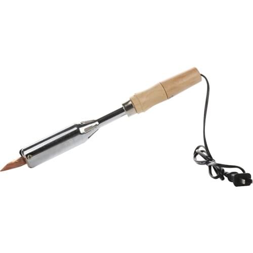 220V 300W Wood Handle Electric Soldering Iron High Power Chisel Tip Soldering Iron Chisel Tip Welding Tools