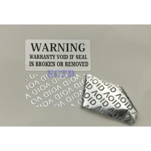 Silver Color VOID Security Labels Removed Tamper Evident Warranty Sticker Waterpoof Sealing Sticker