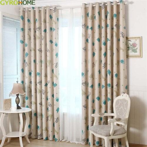 Hot Sale New Product Animal World Curtains for Living Room Childrens Bedroom Kids Drapes