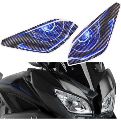 Motorcycle 3D Front Fairing Headlight Guard Stickers Head Light Protection Decor For YAMAHA MT-09 Tracer MT09 MT 09 2017-2018