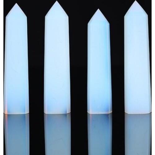 Natural crystal opal ,carving opal pillar point, crystal single wand for home decoration