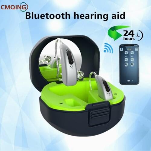 2021 New High-end Bluetooth Rechargeable Digital Hearing Aids Ear Sound Amplifier Enhancer Wireless Hearing Aids Ear Care