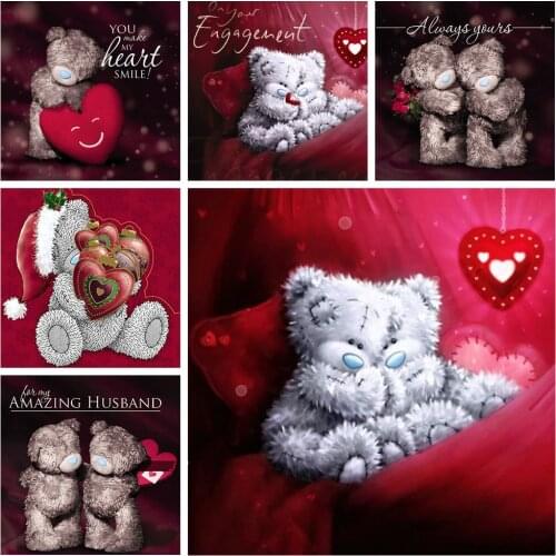 New DIY 5d Diamond Painting Completely Accessories Square/Round Wedding decoration gifts Mosaic Teddy bear Stickers Embroidery