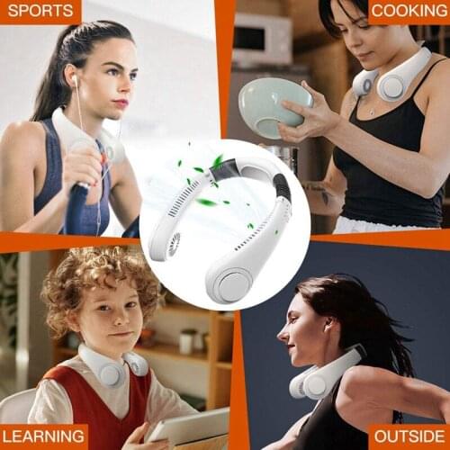 Personal Neck Fan Portable Mini Cooler Fan Hands Free Bladeless Fan 4000 MAn Battery Operated Wearable Personal Fan