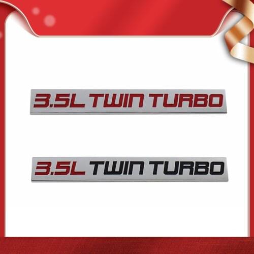 Premium 3.5L TWIN TURBO for Universal car Engine Hood Fender trunk Tail Rear Bonnet Nameplate Decal Emblem Badge Sticker