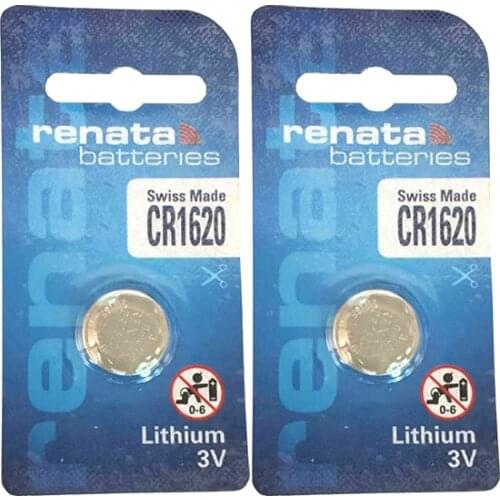 Renata 2x CR1620 3V Battery LiMnO2 Button Coin Batteries
