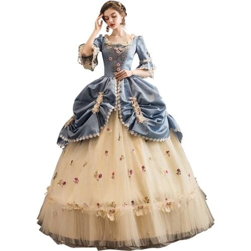 High-end Court Rococo Baroque Marie Antoinette Ball Dresses 18th Century Renaissance Historical Period Dress Victorian Gown