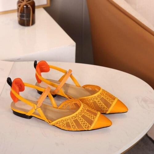 Pointed Hollow Lace Flat Sandals Summer Comfortable Fashionable Sexy Womens Explosive Sandals Net Red INS Trendy Shoes