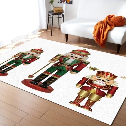 Nutcracker Soldier Pattern Carpets for Living Room Bedroom Area Rug Kids Room Play Mat 3D Printed Home Large Carpet