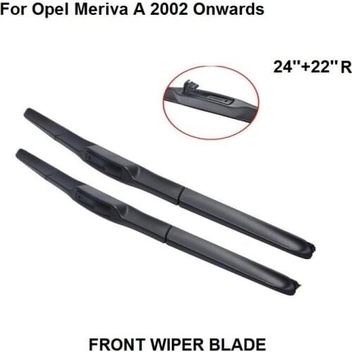 Wiper Blade For Opel Meriva A 2002 Onwards 24"+22"R Car Auto Accessories For Auto Rubber Windscreen Wipers