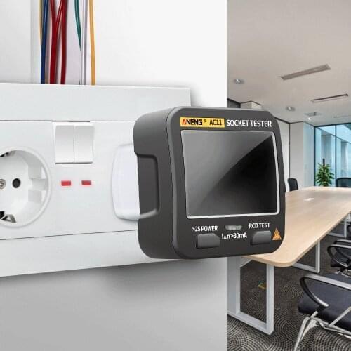 Aneng AC11 Digitale Smart Socket Tester Voltage Test Socket Detector Us/Uk/Eu/Au Plug Ground Zero lijn Fase Controleren Rcd Ncv