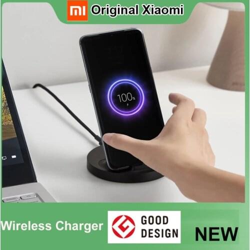 Xiaomi Vertical Wireless Charger 20W/55W Max Flash Charging Qi Compatible Multiple Safe Stand for MI10 Mi 9 (20W) MIX 2S 3 10PRO
