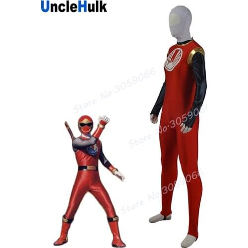 Yousuke ShiinaAir Ninja Hurricane Spandex Red Zentai Bodysuit Halloween Cosplay Costume | UncleHulk