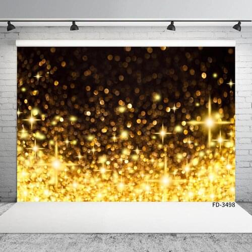 Golden Glitters Christmas Photography Backdrops Banner Photo Backgrounds Party Decor Photocall Photo Studio for Children Family