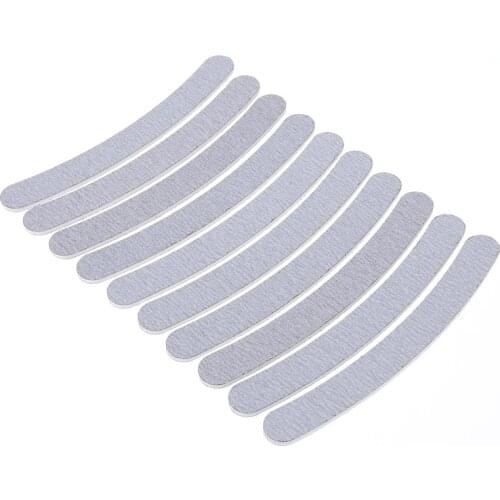 10pcs Professional Washable 2-Sided Gray Emery Board 180/180 Grit Nail Files Nail Art Sanding Buffer file Manicure Zebra File T