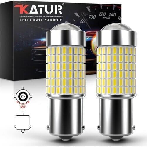 2pcs Canbus 144SMD 1156 P21W BA15S Led Backup Reverse Lights No Error 1157 BAY15D 3157 3047 7443 W21W T20 LED Turn Signal Lights