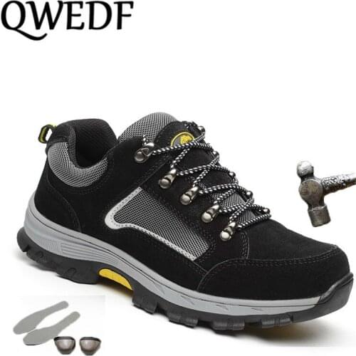 2019 brand big Size 39-48 men work & safety boots high quality steel toecap impact resistant man shoes Sapato Masculino S4-57