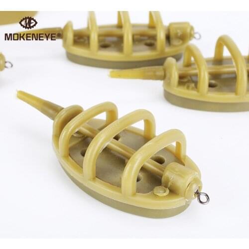 4 PCS/1Set Inline Method Carp Fishing Feeder 4 Feeders Plastic-coated Portable Multiple types Mould fishing Tackle Accessories