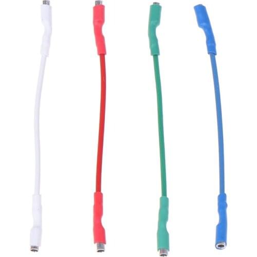 4Pcs 50mm 5N Pure Sliver Turntable Phono Headshells Leads Header Headshells Wire Cable Leads Universal For 1.2-1.3mm Pins