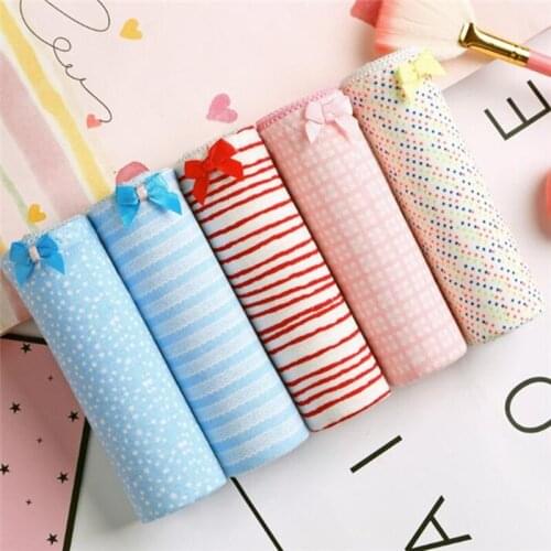 4PCS/Lot Children Cotton Underwear Young Girls Briefs Solid Low Waist Short Briefs Comfortable Ladies Panties TWY-821-9-4p