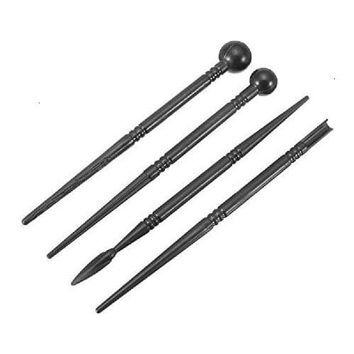 4Pcs Plastic Ball Rod Stylus Clay Sculpture Pottery Wax Sculping Tools Texture Stamps For Sculpture Plasticine for Artists