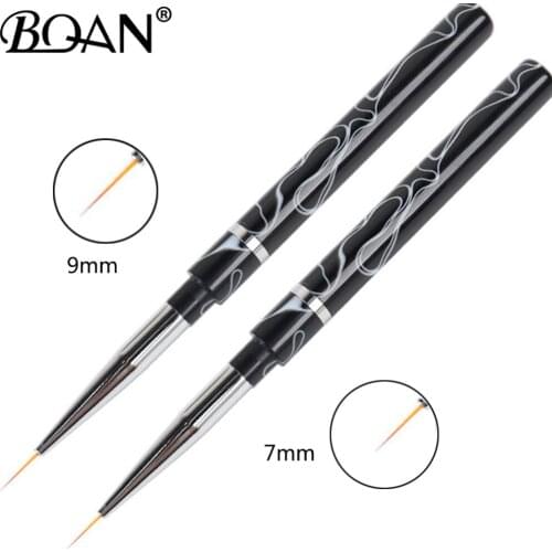 BQAN 7mm/9mm White Nail Brush Acryilc Handle Draw Tips Drawing Line Painting Pen Tools Manicure Nail Art Brush Decoration