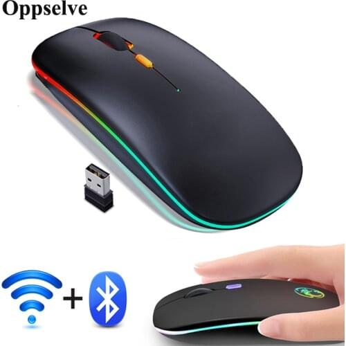 Wireless Mouse Bluetooth RGB Mouse Wireless Computer Silent Mause LED Backlit Ergonomic Gaming Mouse USB Optical Mice For Laptop
