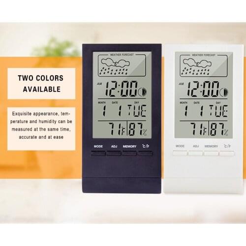 OlivesH Electronic Temperature And Humidity Monitor Thermometer Hygrometer Instrument Indicator Indoor/outdoor Weather Station