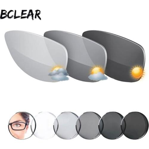 1.74 High Index Thin Aspheric Transitions Photochromic Lenses Degree Photo Gray Myopia Prescription Single vision Sunglass lens